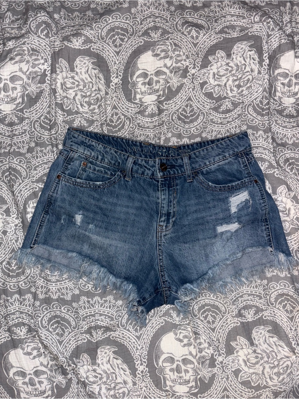 Classic Blue Denim Cutoff Shorts